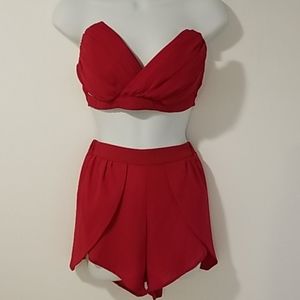 Short Set with Bandeau Top Size M